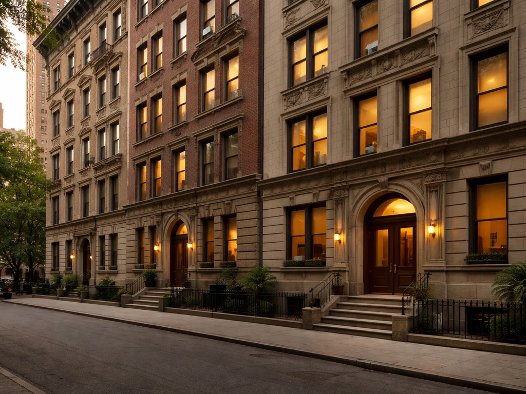 Two NYC multifamily apartment buildings viewed from street level, emphasizing property scale.