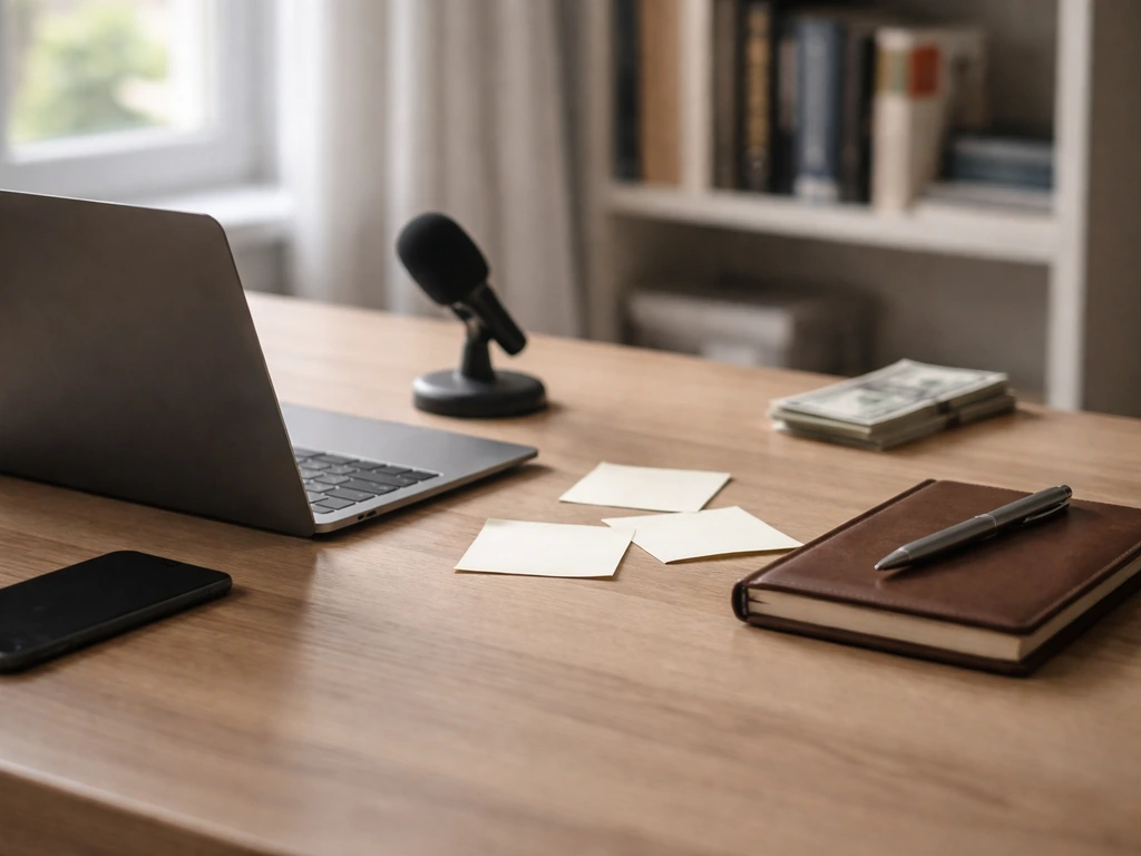 Minimal photo of an analyst desk with a laptop and scattered notes suggesting how private net-worth estimates are compil