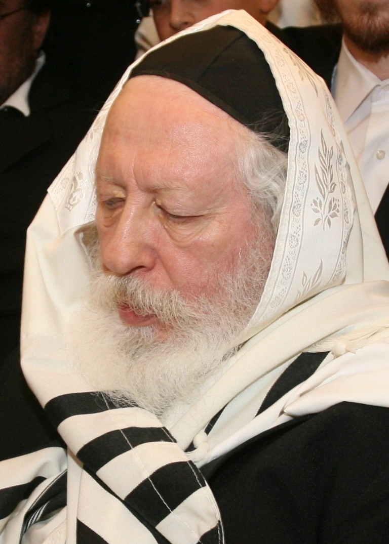 Yaakov Aryeh Alter, the Gerrer Rebbe, in a close-up ceremonial portrait