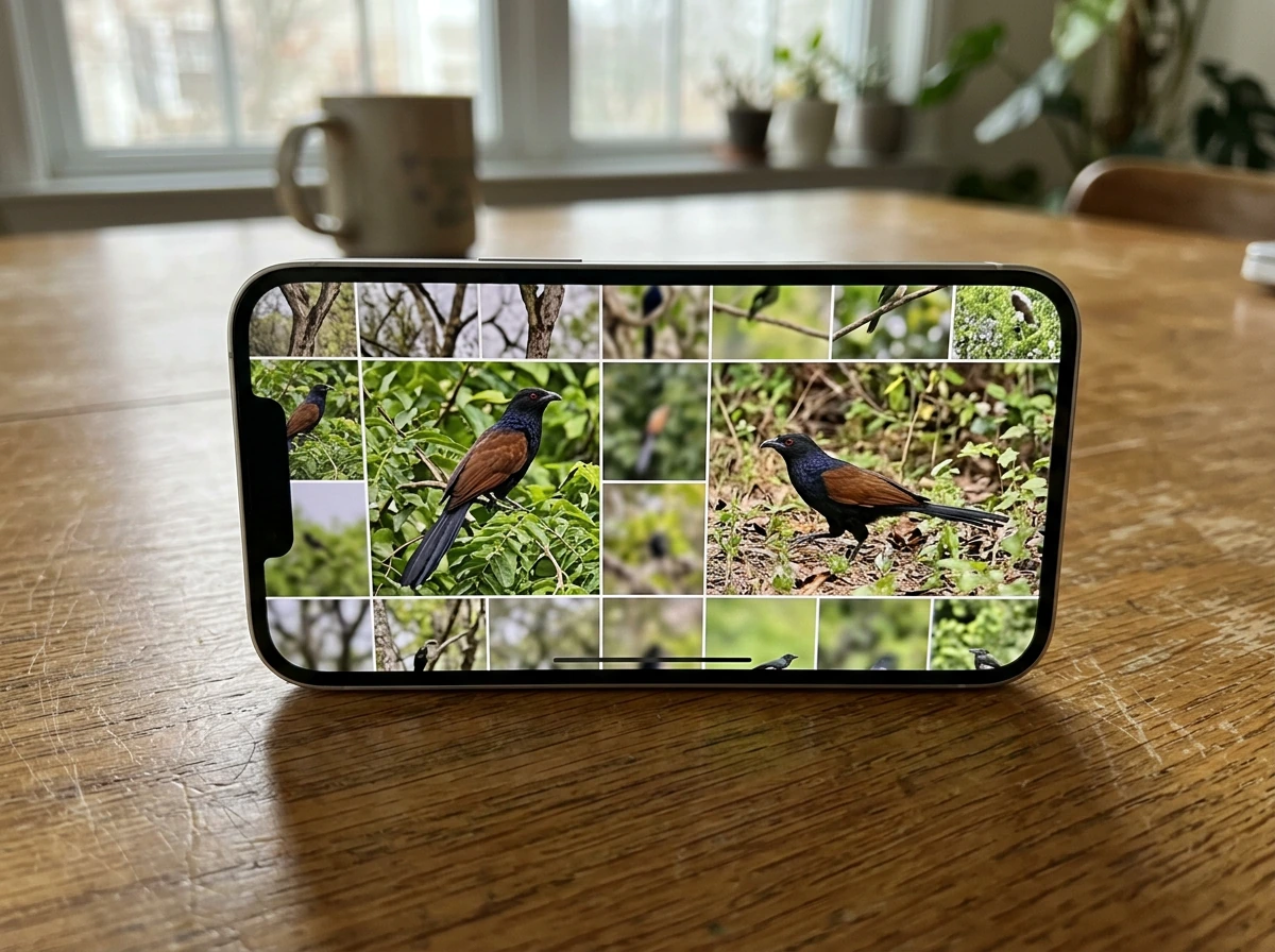 Two or more sightings implied by a pair of photos on a phone gallery (no text)