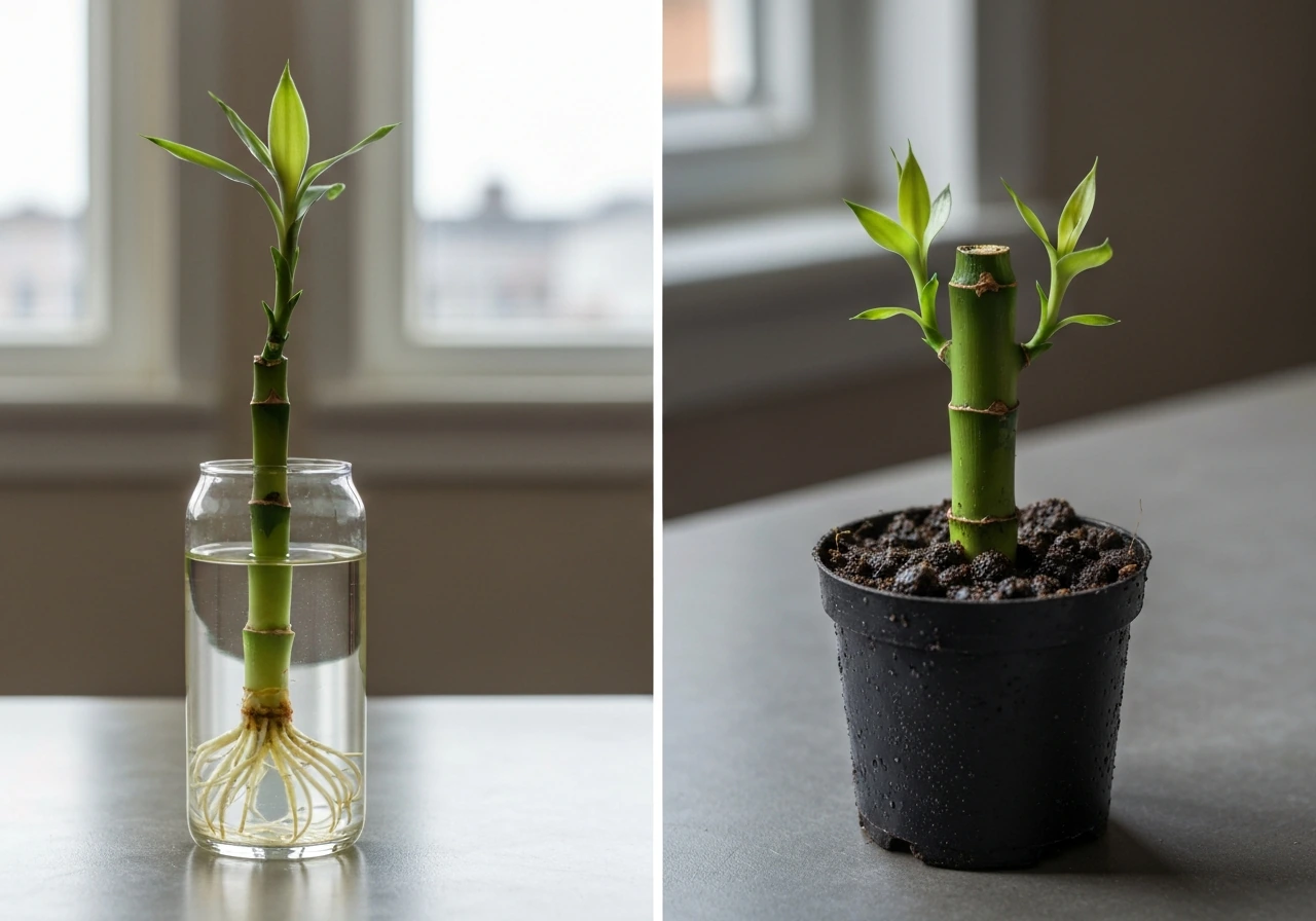 lucky bamboo can grow in soil