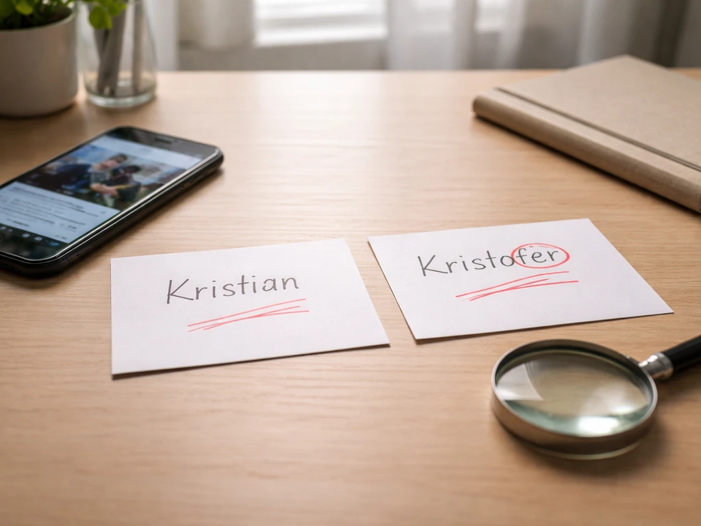 Minimal office desk with two mismatched paper cards and highlighted “avoid” callouts to prevent bad information.