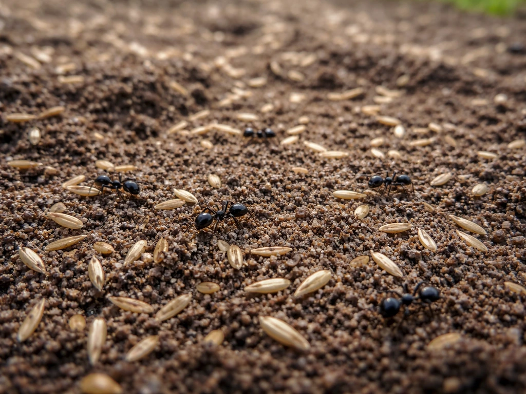 fourmis graines gazon