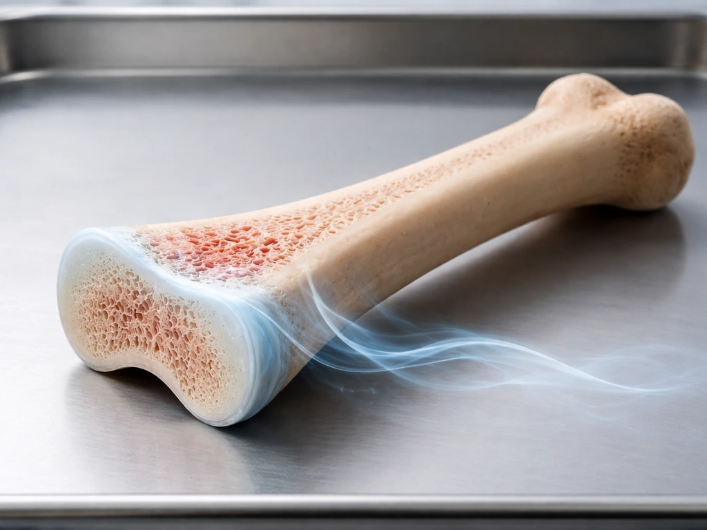 Minimal medical photo of a long bone showing a growth plate area and age-related fusion.