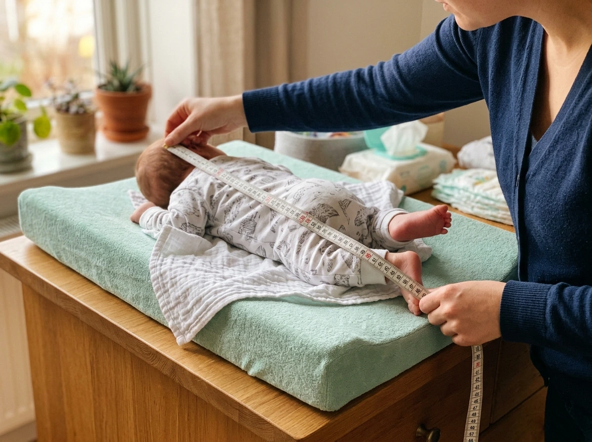 A baby’s first-year growth: measuring a swaddled infant with a soft tape measure