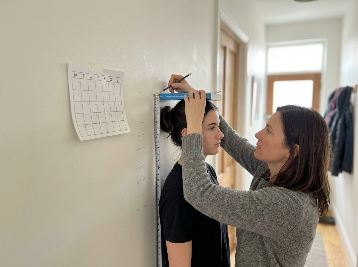 Measuring height over time at home with consistent technique and notes