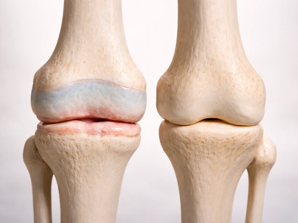 Minimal close-up contrasting an open growth plate versus a fused, smooth bone end.
