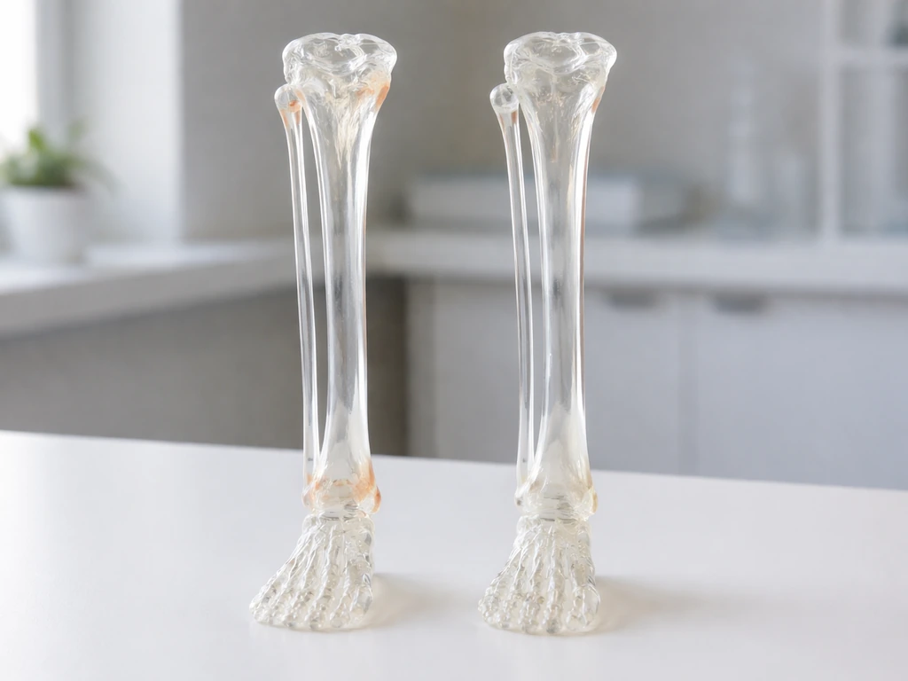 Two adjacent anatomical models: child/teen with visible open growth plates and adult with fused plates.