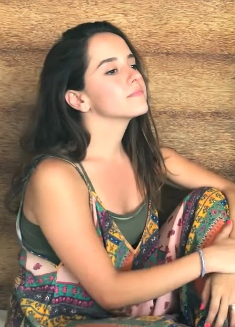 Evaluna Montaner seated in a candid portrait-style photo