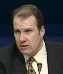 Ivan Yates speaking at a press conference