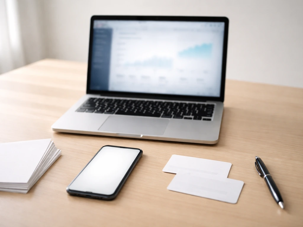 Minimal desk scene with three anonymous finance-related objects suggesting different David Vélez candidates