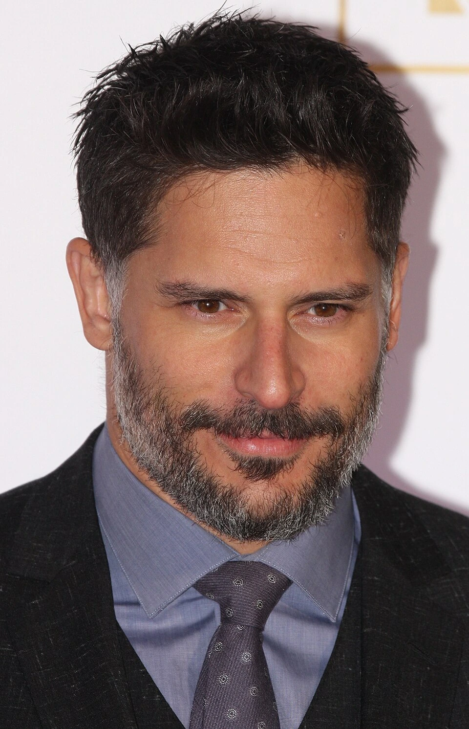 Joe Manganiello at a red carpet event, close-up portrait
