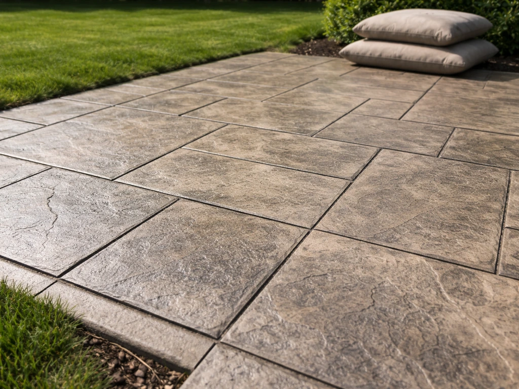 do it yourself stamped concrete patio