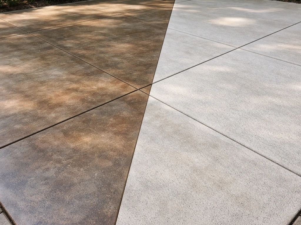 how to stain patio concrete