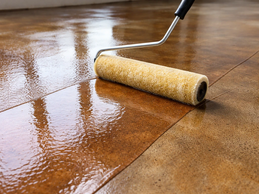 how to stain a patio concrete