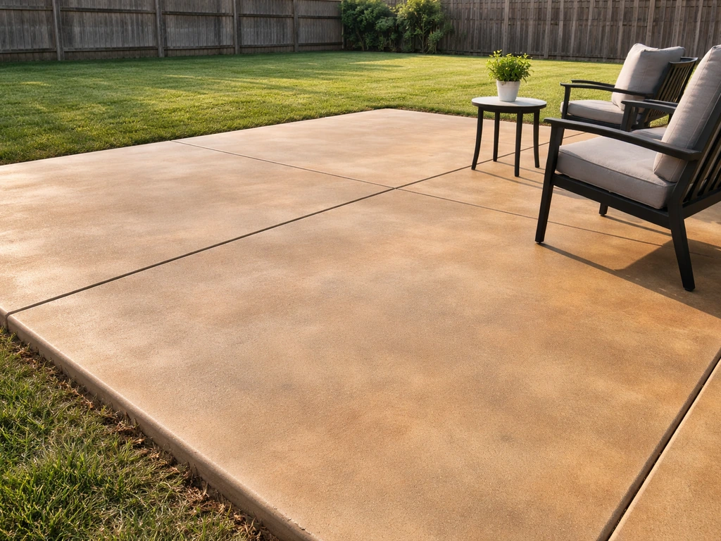 how to stain a cement patio
