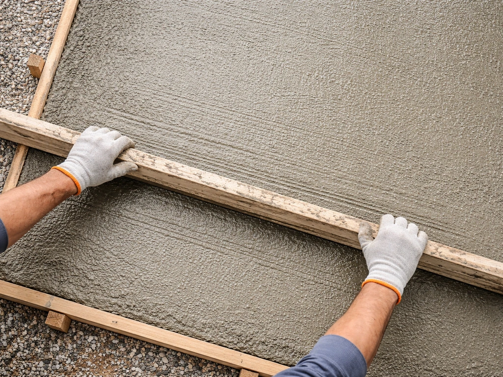 how pour concrete patio