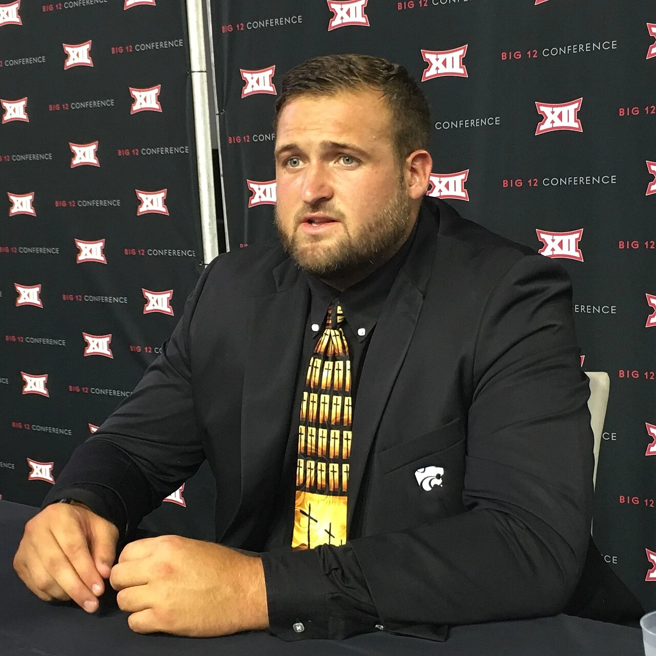 Dalton Risner at a Big 12 Conference event