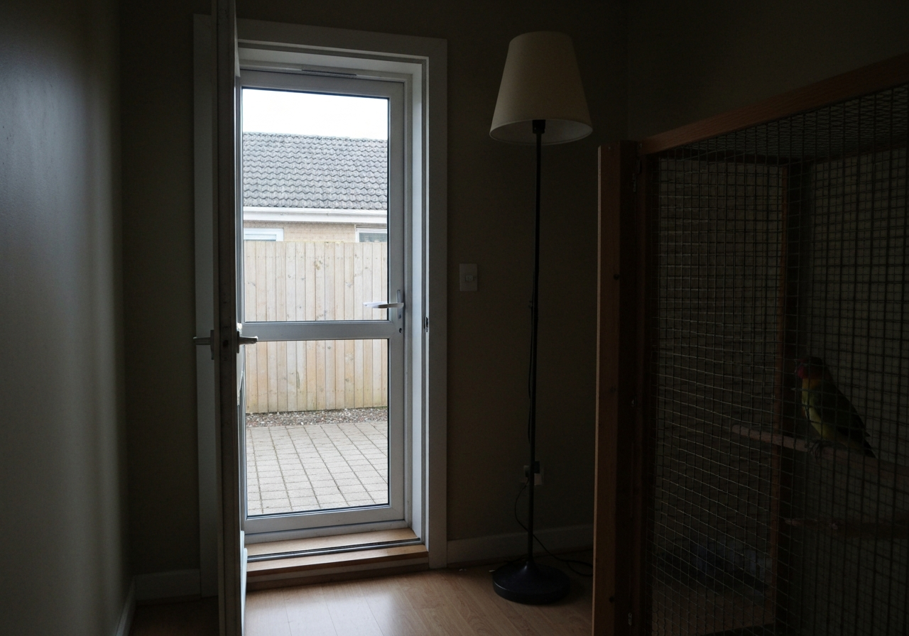 Scenario guide setup: one-room confinement with lights adjusted and an open exit