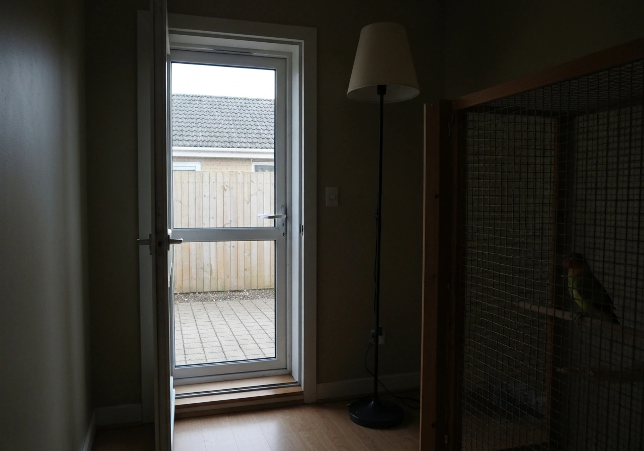Scenario guide setup: one-room confinement with lights adjusted and an open exit