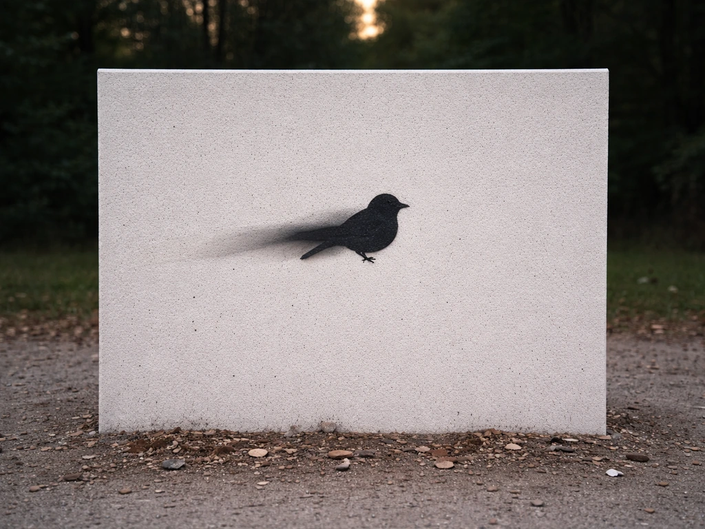 Bird-shaped silhouette on a backstop, suggesting a close-range direct torso hit with high risk