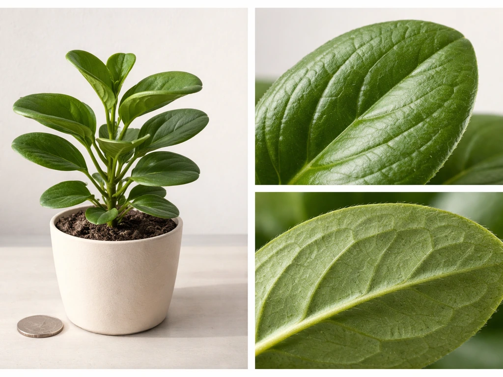 Collage of plant ID photos: full plant with ruler scale, plus close-ups of top and bottom leaf surfaces.