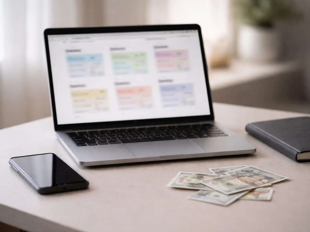 Minimal photo collage showing multiple blurred web sources about wealth estimates without readable text.