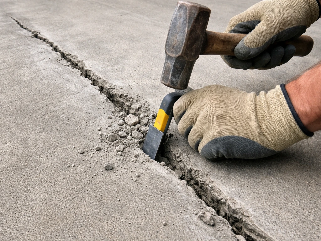 how to fix a crack in cement patio