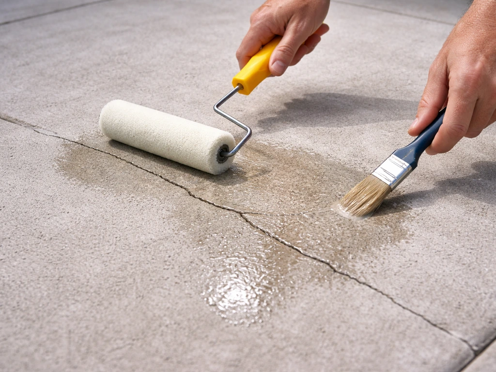 how to fix a cracked cement patio