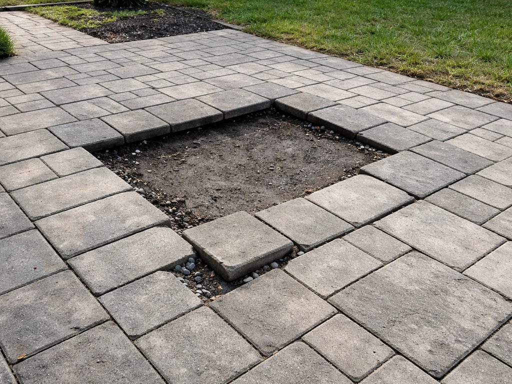 how to fix sunken paver patio