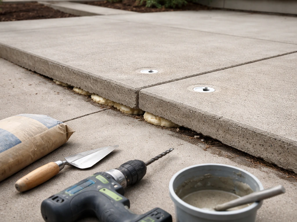 how to raise patio slabs