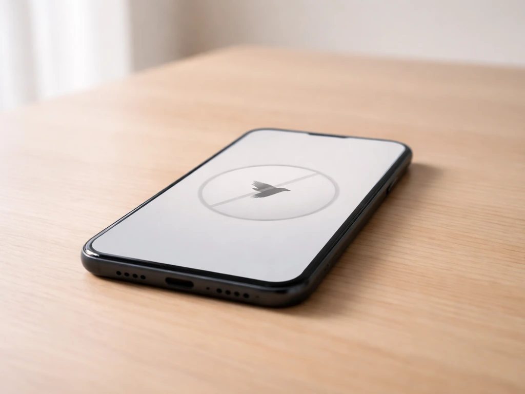 Smartphone displaying a bird animation with a faint blocked cue, showing it can’t transmit disease.