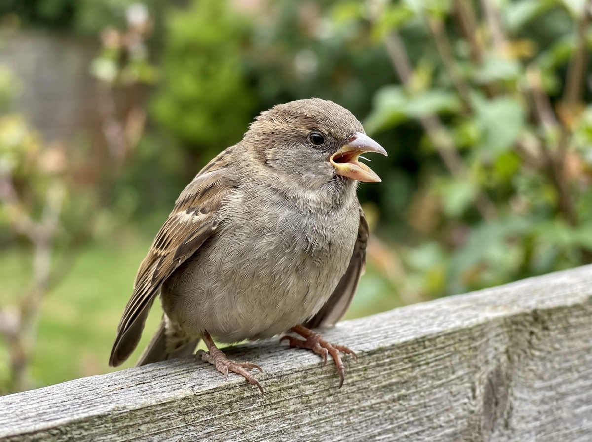 Open-mouth breathing at rest showing labored respiration