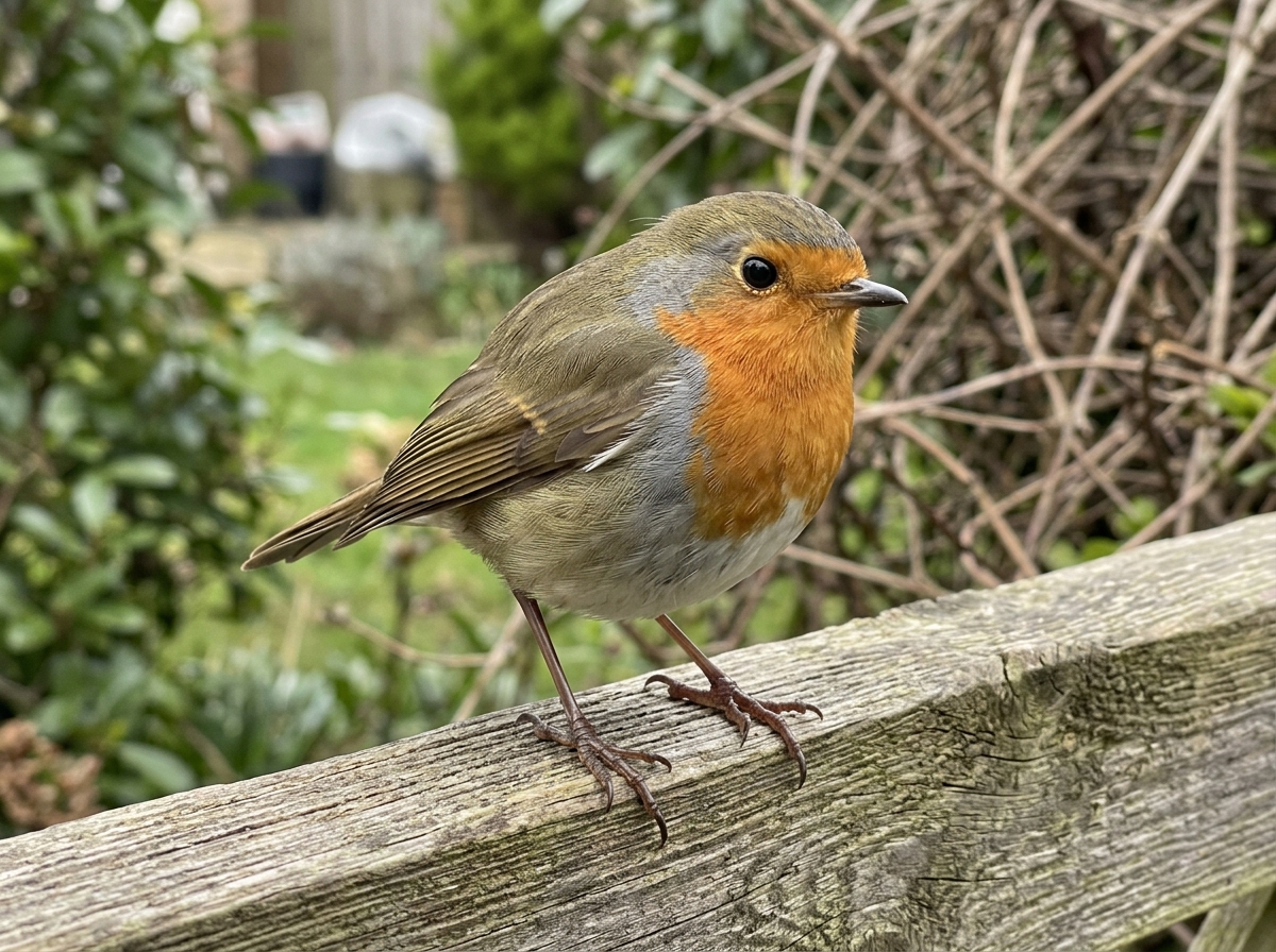 Injury sign: bird avoiding one foot with limp toes on the perch