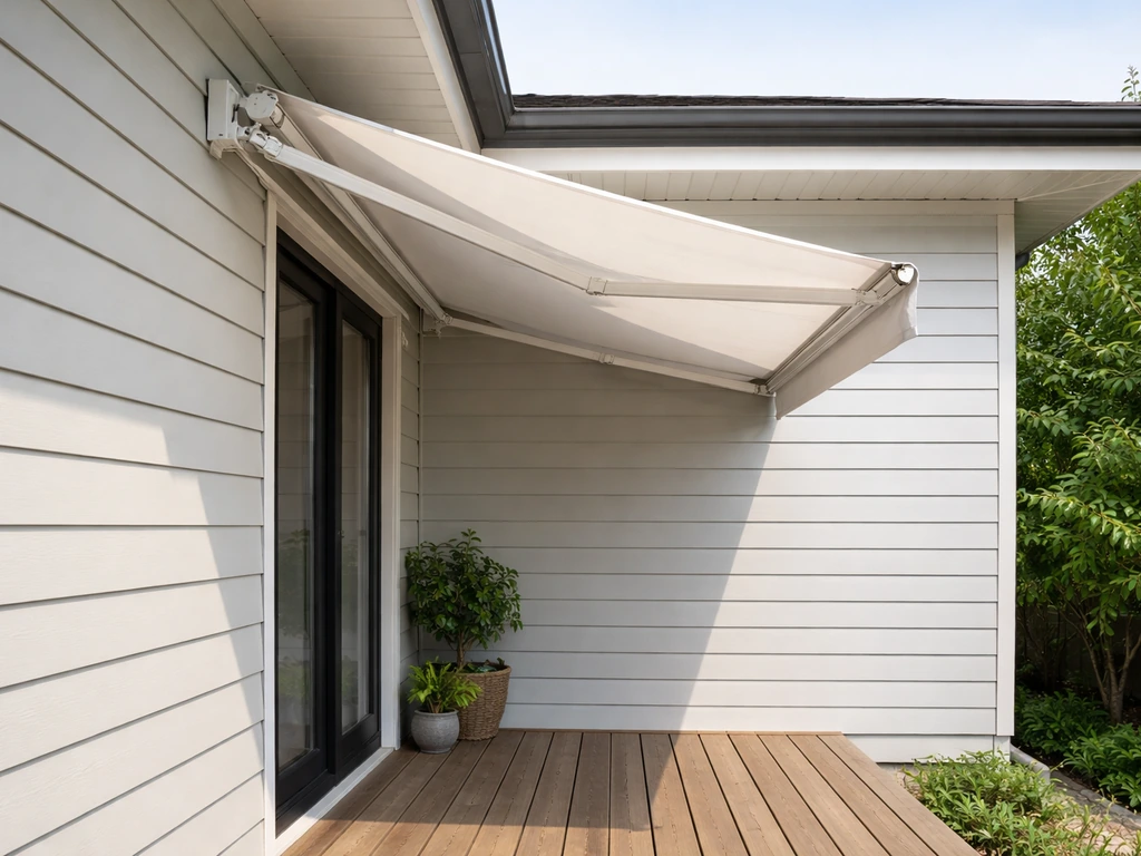 retractable manual patio awning