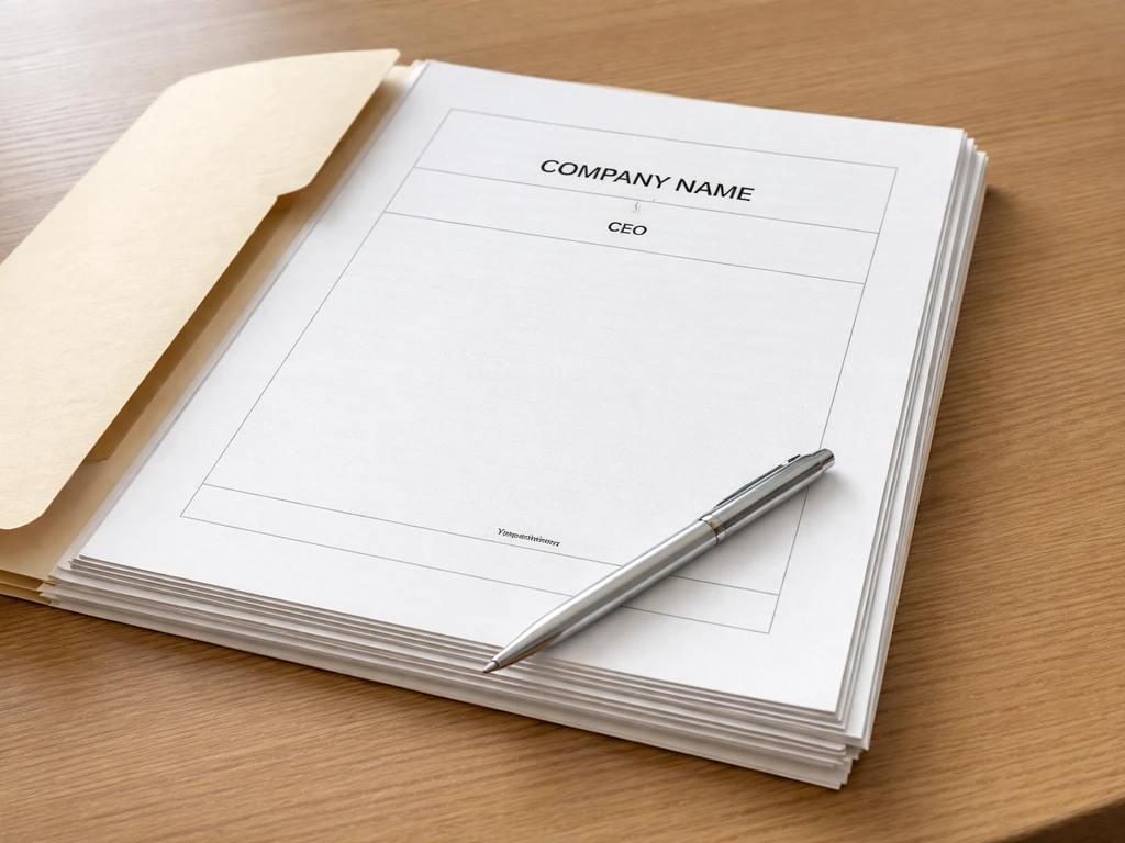 Close-up of blank legal documents and a pen on a wooden desk, suggesting an SEC filing.