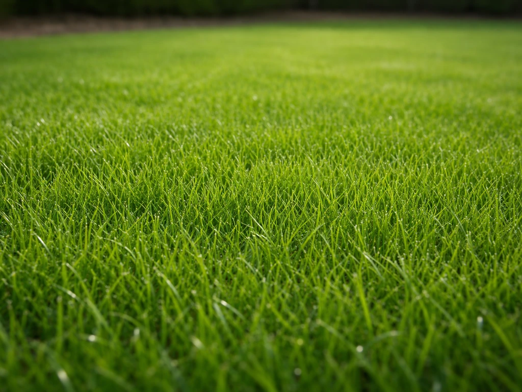 Dicht en gezond gazon met gelijkmatig gras, als barrière tegen hondsdraf.