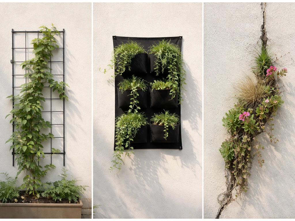 what plants grow up walls