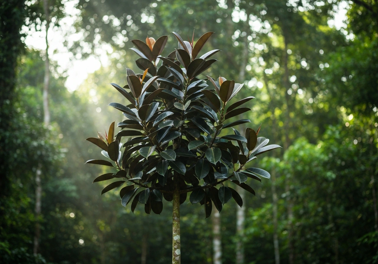 where does rubber plant grow