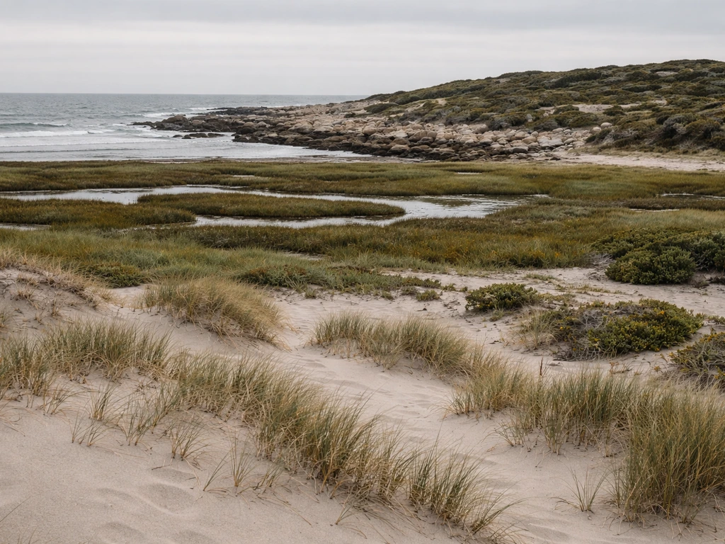 which plants grow near coastal areas