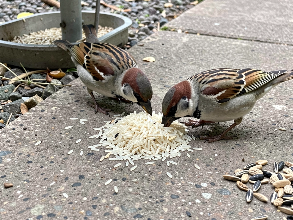 Unseasoned sunflower seeds and millet as safer alternatives compared to bread