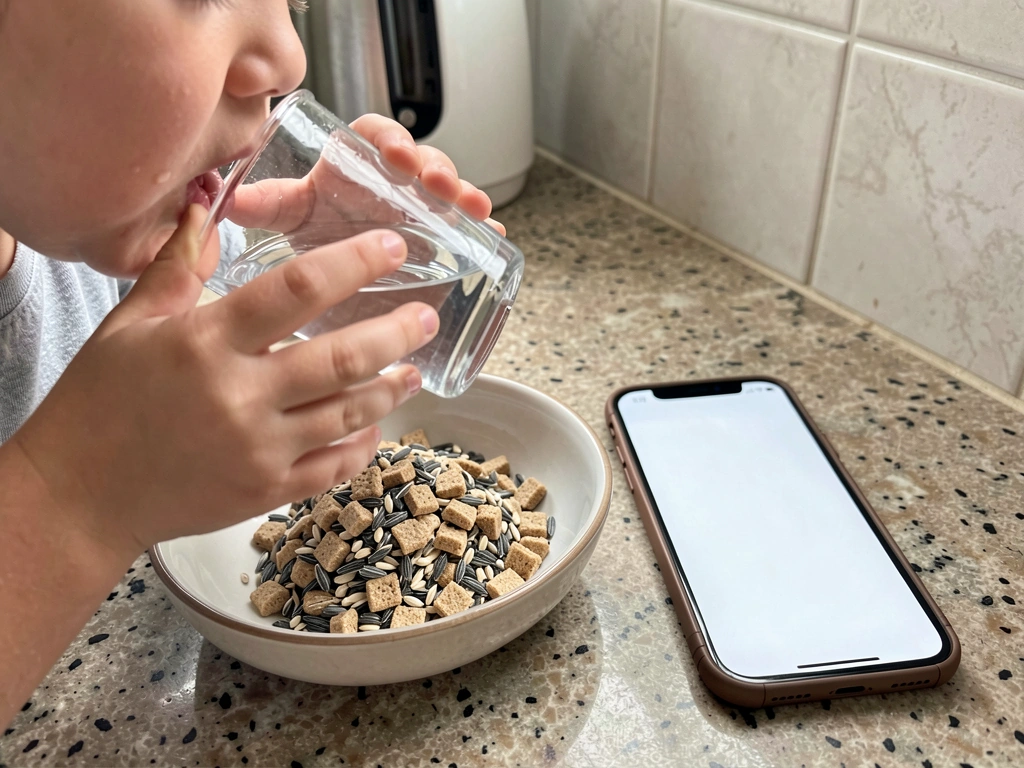Fresh dry seed next to clumped wet seed and visibly moldy bird seed