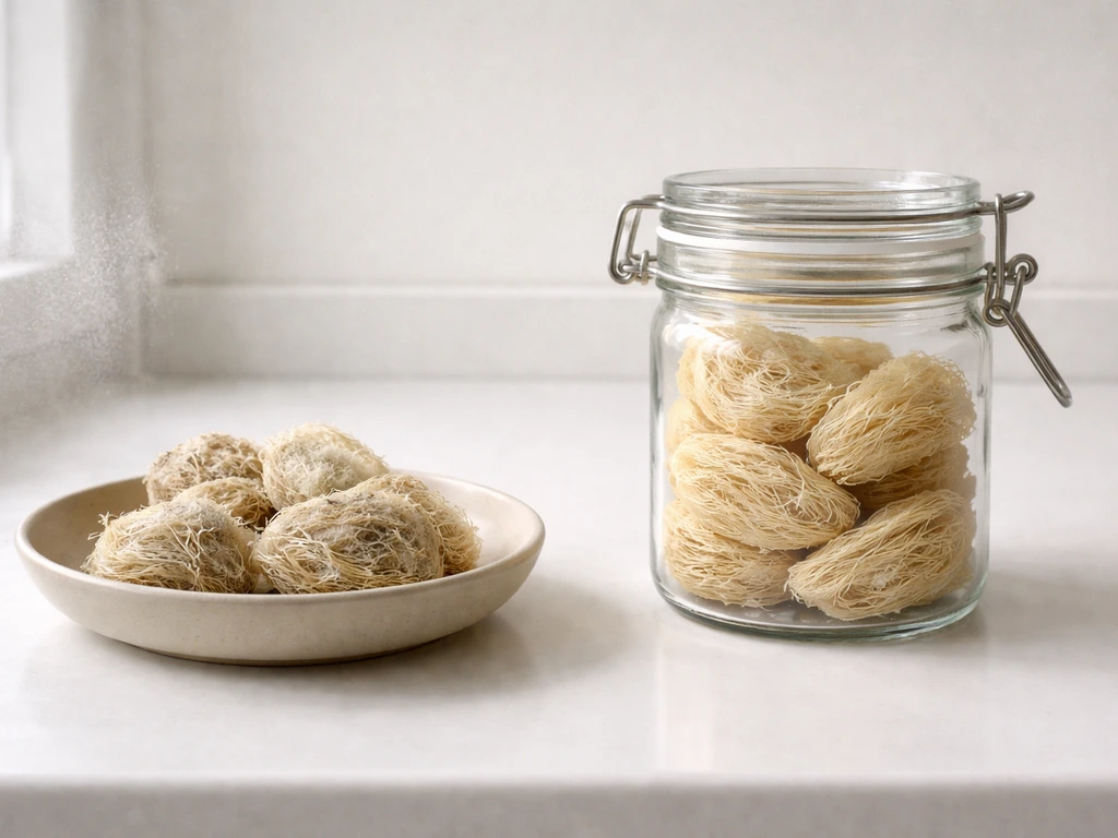 Humid storage showing moldy dried food beside a sealed airtight container with clean dried nests