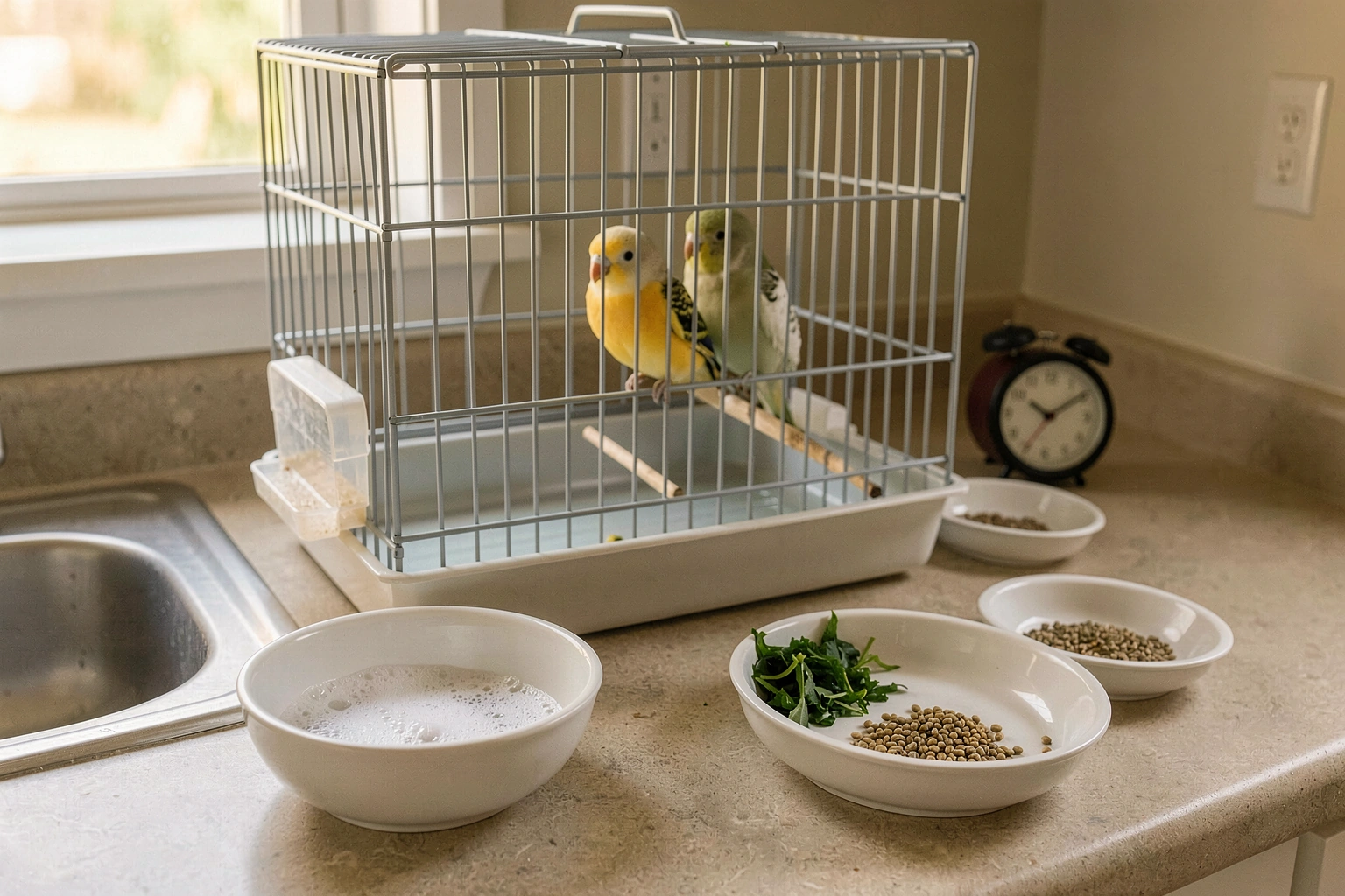 Should I Leave Food in My Bird Cage? Safe Timing Guide