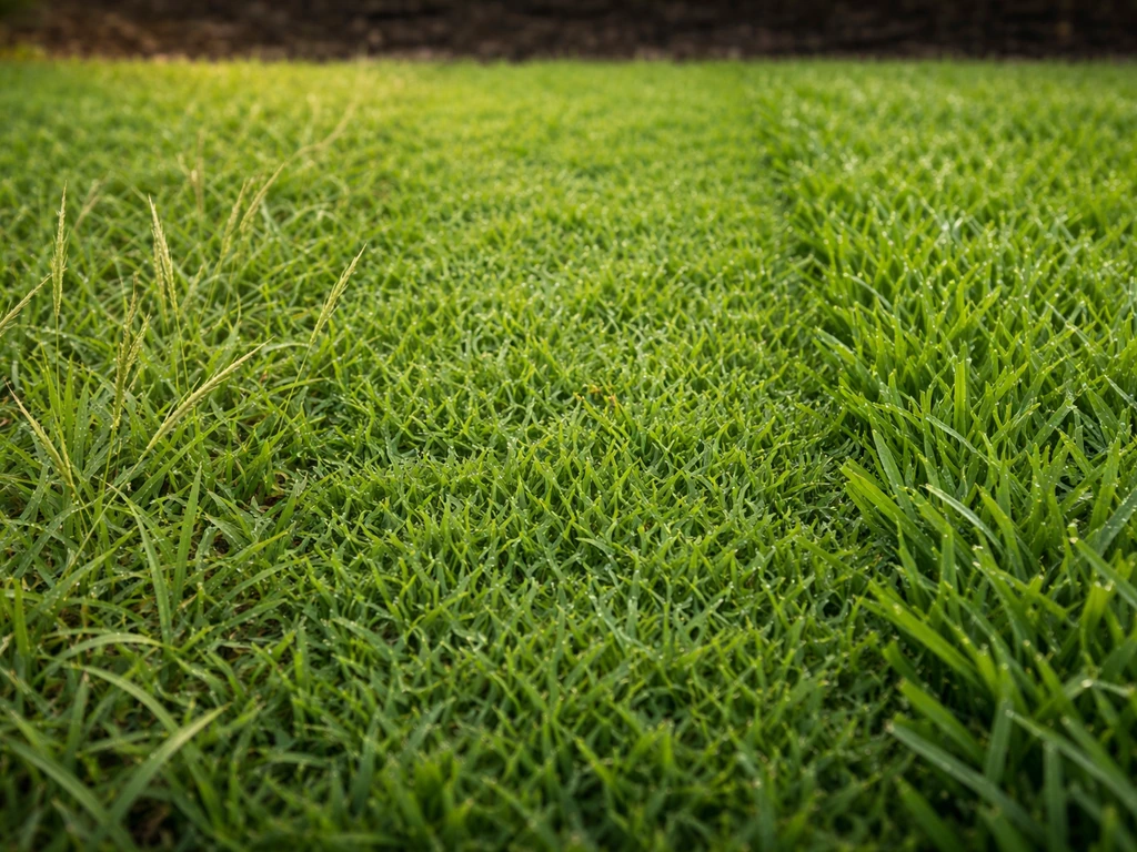 Gros plan de trois textures de graminées C4, avec brins et rugosités visibles sur un sol simple.