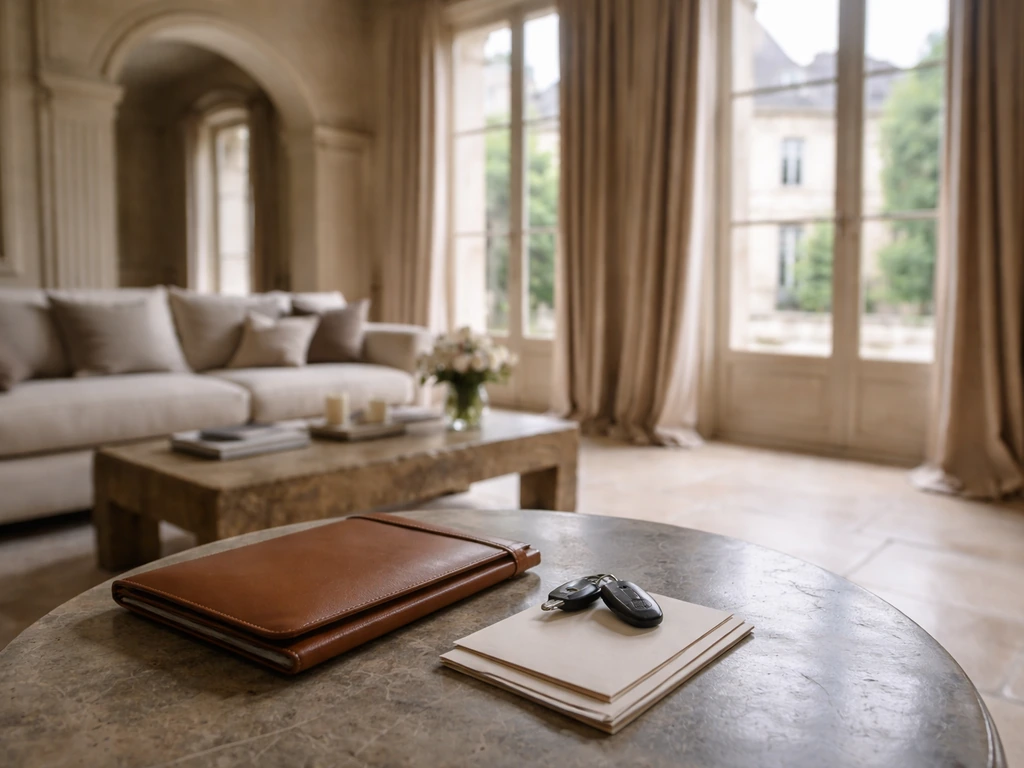 Sunlit luxury villa interior with large windows, suggesting real-estate wealth and lifestyle assets.