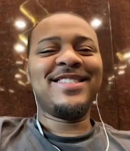 Bow Wow (Shad Moss) smiling in a close-up selfie-style photo