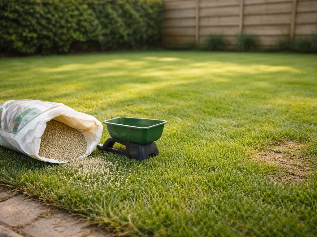 Gezonde, gelijkmatige grasmat in een NL-tuin met minder kale plekken waar mieren nestelen