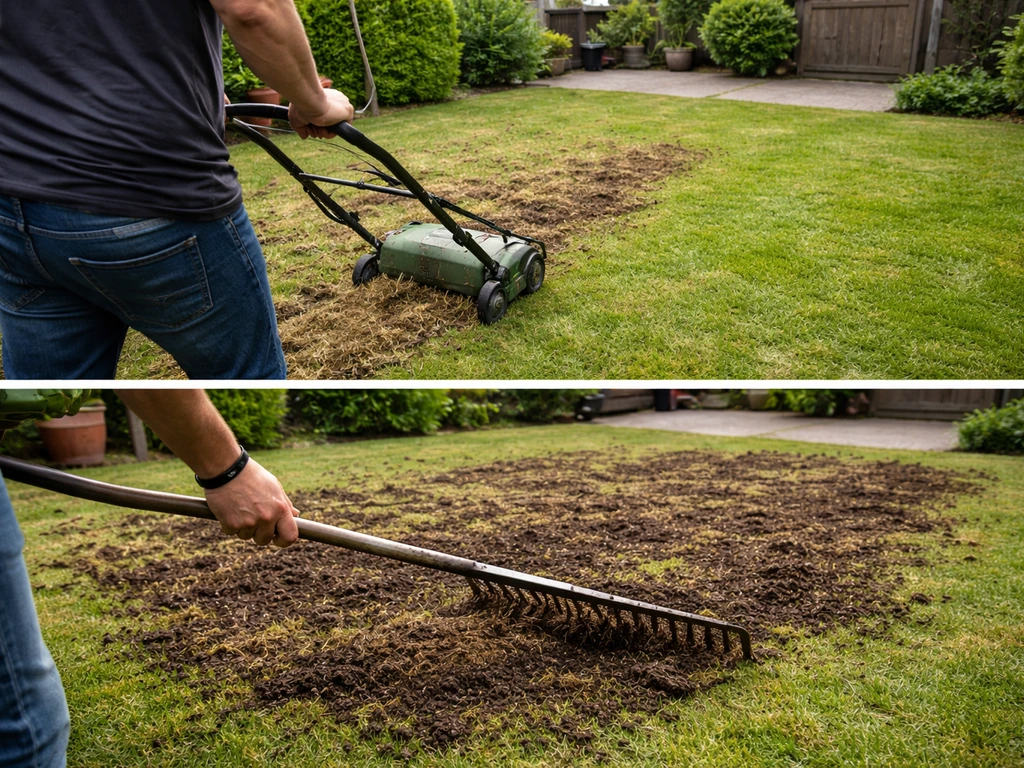 compost over gazon