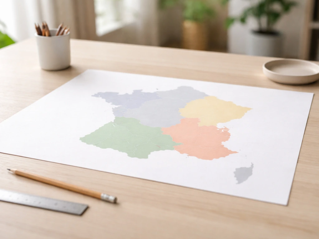 Carte de France stylisée avec zones colorées indiquant des fenêtres de période de jardinage par région.